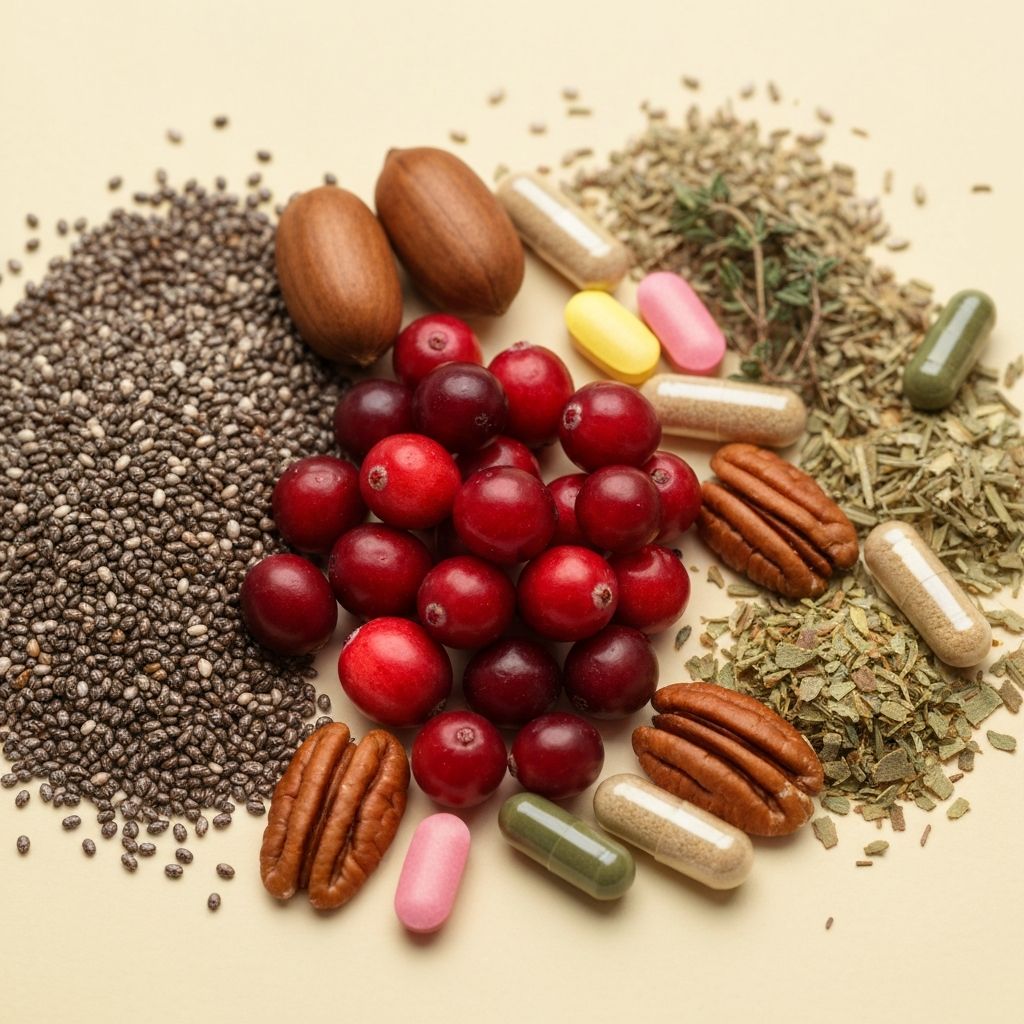 Natural supplement sources including seeds, berries and nuts